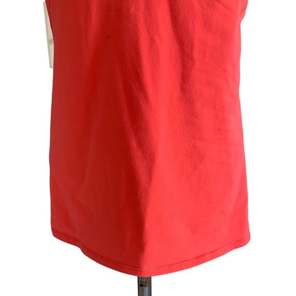 LUCY Coral Orange + Gray Criss-Cross Back Athletic Tank Top Size - Picture 3 of 6